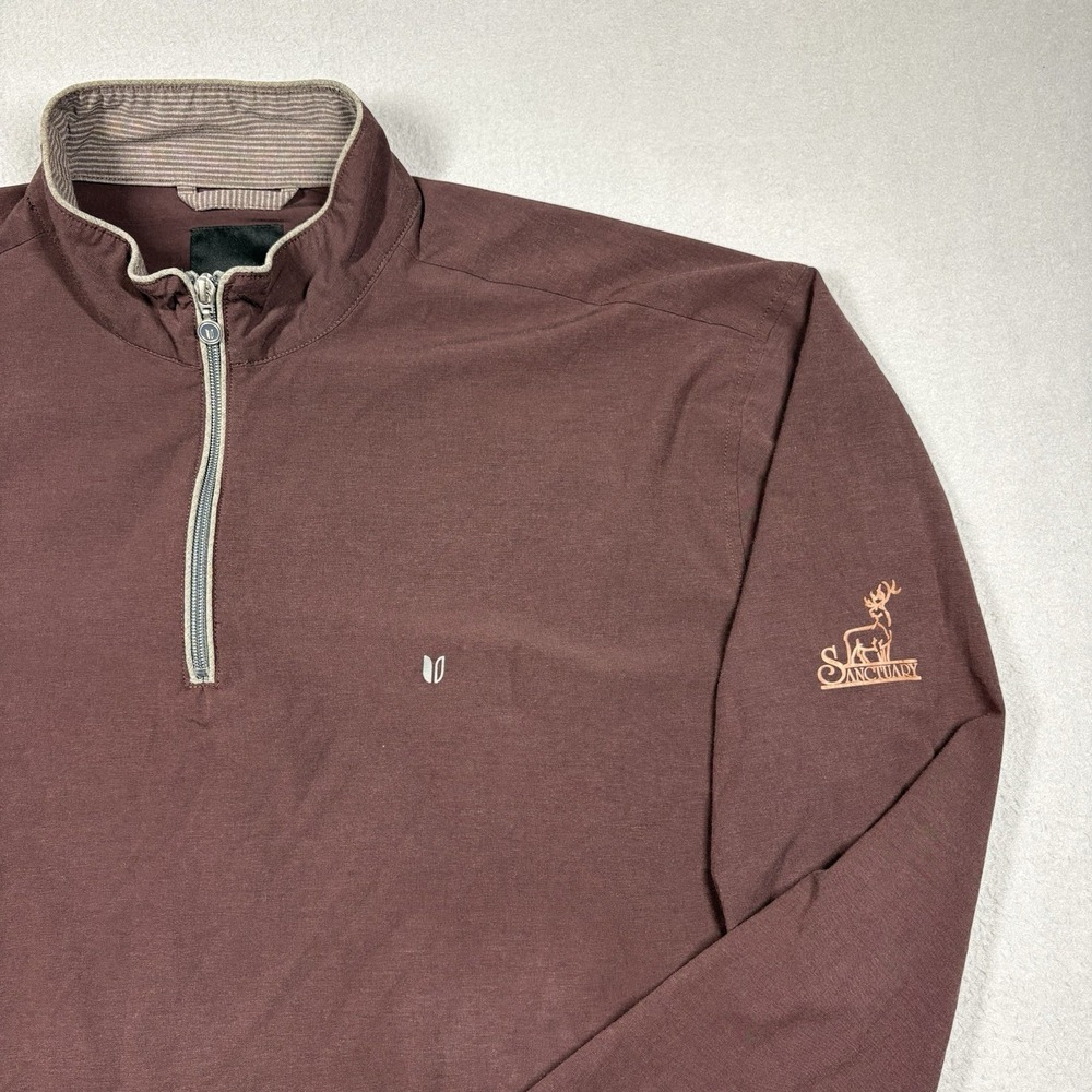 Linksoul Sanctuary Golf Club Men’s Pullover 1/4 Zip Jacket Brown Size XXL